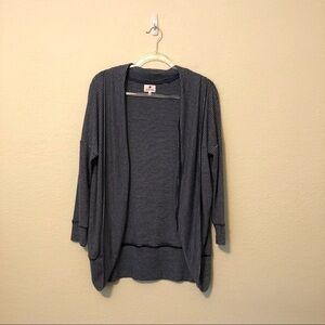 Sundry Open Front Cardigan Striped Slouchy Soft 0